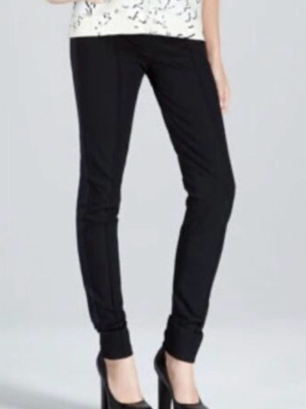DVF Black Jersey Suiting Leggings / Pants – Size 6